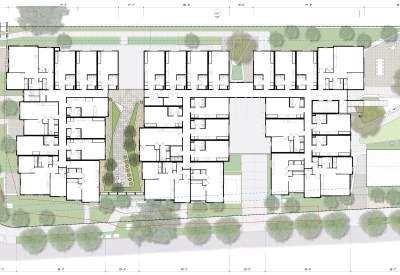  Second level site plan for La Avenida in Mountain View, California.