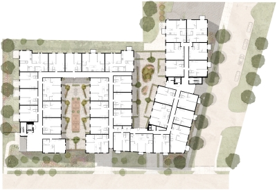 Site plan for Mercury Courts in Nashville, Tennessee.