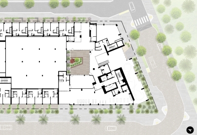 Level two site plan for Isle House in San Francisco. 