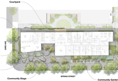 Site Plan for Africatown Plaza in Seattle, Washington.