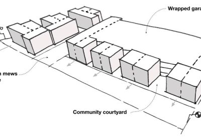 Digram for Midway Village Phase 1 showing the neighborhood scale.