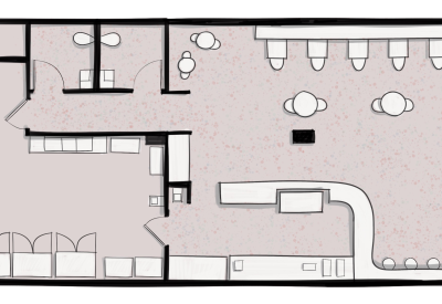 Site plan for Big Spoon Creamery in Huntsville, Alabama.