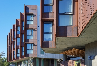 Exterior view of the entrance to Blue Oak Landing in Vallejo, California.