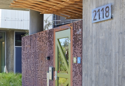 Exterior view of the entry to Blue Oak Landing in Vallejo, California.