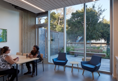 Interior view of a community room at Blue Oak Landing in Vallejo, California.