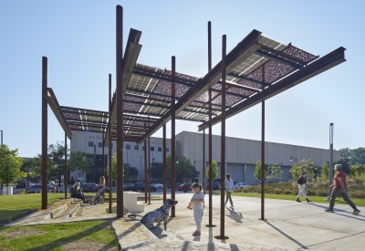 Exterior view of Solar Street Furniture.