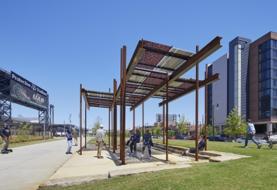 Exterior view of Solar Street Furniture.