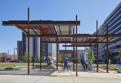 Exterior view of Solar Street Furniture.