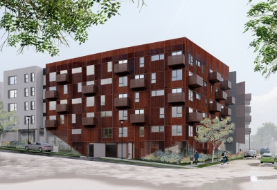 Exterior rendering of Mercury Courts in Nashville, Tennessee.