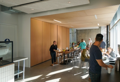 Interior view of Johnny Doughnuts in San Francisco.