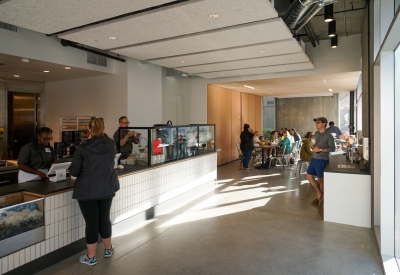 Interior view of Johnny Doughnuts in San Francisco.