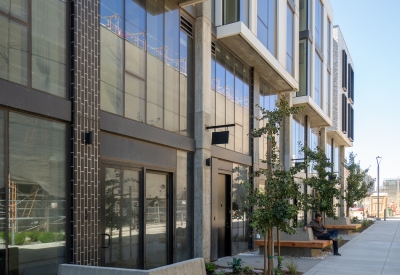 Exterior view of live-work units at Isle House on Treasure Island.