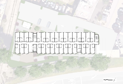 Fourth level site plan for Harvey West Studios in Santa Cruz, California.