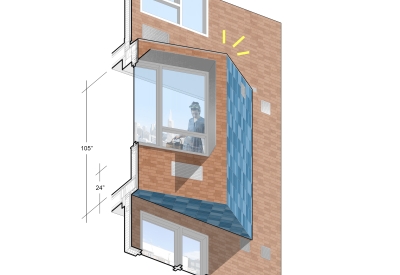 Diagram the bays on 1633 Valencia.