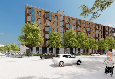 Exterior rendering for 1633 Valencia.