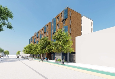 Exterior rendering for 1633 Valencia.