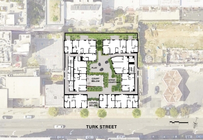 Level two site plan for 850 Turk.