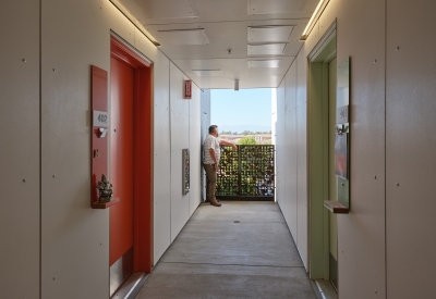 Residential hallway at Sango Court.