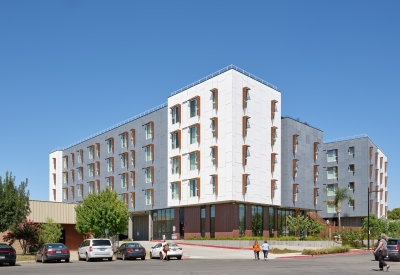 Exterior street view of Sango Court.