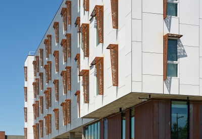 Exterior street view of Sango Court.