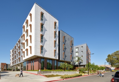Exterior street view of Sango Court.