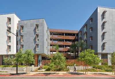 Exterior street view of Sango Court.