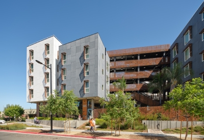 Exterior street view of Sango Court.
