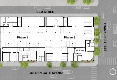 Level two site plan for 750 Golden Gate.