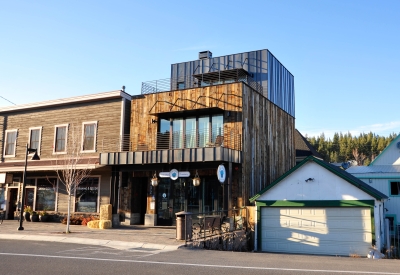 Exterior view of Truckee Prototype Mixed-Use Townhouse in Truckee, California.