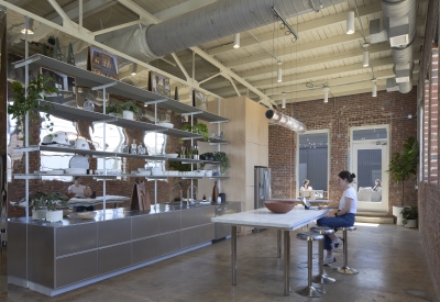 Community kitchen at Wyatt Builds office.