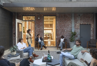 Courtyard at Wyatt Builds office.