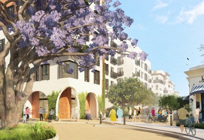 Exterior rendering of the The Neighborhood of State & Hope.