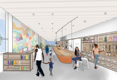 Rendering of the learning center at hunters view phase 3.