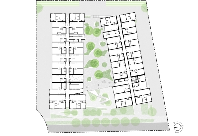 Second level site plan for 355 Sango Court in Milpitas, Ca.