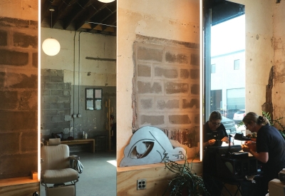 Barbershop station at Zephyr Barber.