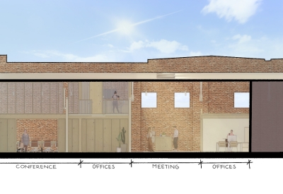 Section diagram for Wyatt Builds office.