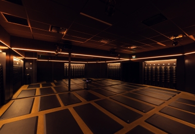 Interior view of the strength classroom at Supertone.