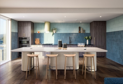 Seventh floor community kitchen.