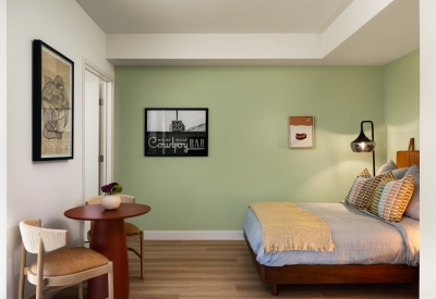 Unit bedroom at Felix.