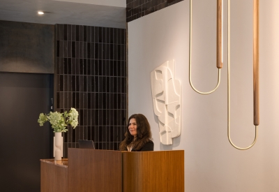 Lobby reception desk.