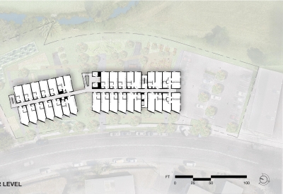 Upper-level site plan for Blue Oak Landing in Vallejo, California.