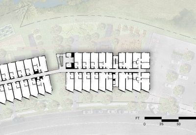 Upper-level site plan for Blue Oak Landing in Vallejo, California.
