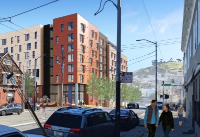 Exterior rendering of 1515 South Van Ness.