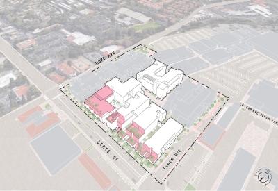 Diagram highlighting stepping at the Neighborhood at State & Hope.