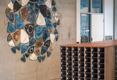 Custom tile installation with mailboxes