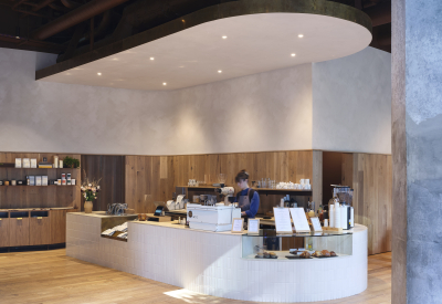 The ordering counter at the center of the space