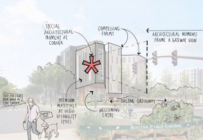 Rendering drawing with text overlay