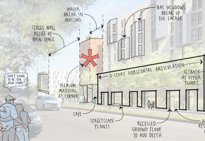 Rendering drawing with text overlay