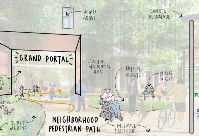 Rendering drawing with text overlay