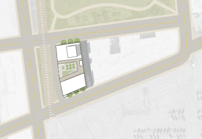 Site plan of apartment building